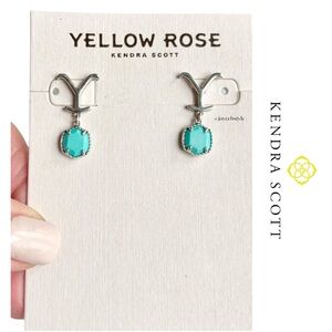 Yellow Rose by Kendra Scott x Yellowstone Dutton Drop Earrings Silver NWT